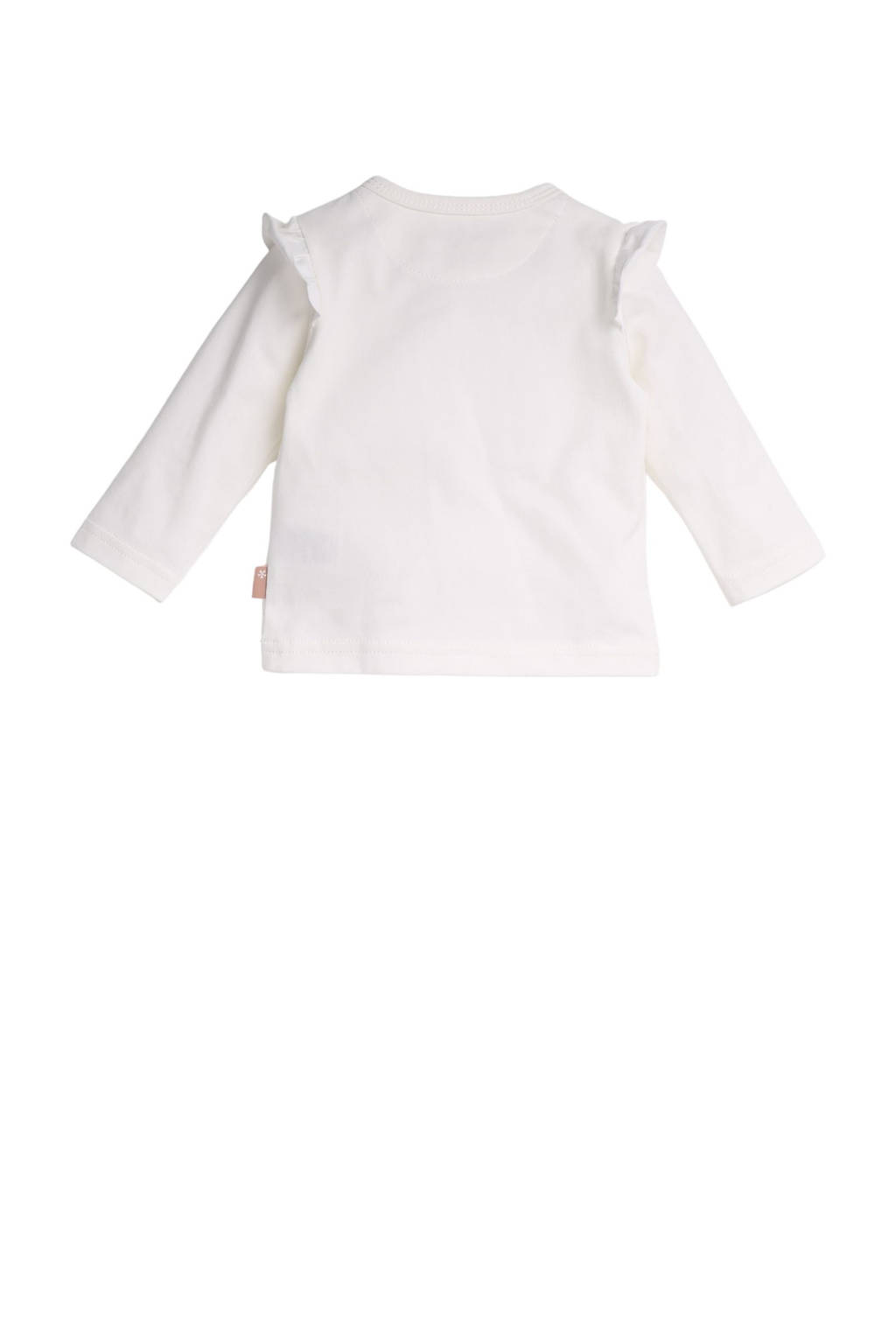 BESS baby longsleeve met printopdruk en ruches wit