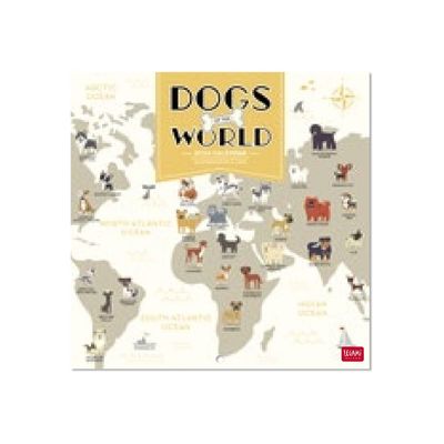 Legami - Calendrier mensuel 2024 - 18 x 18 cm - chiens du monde