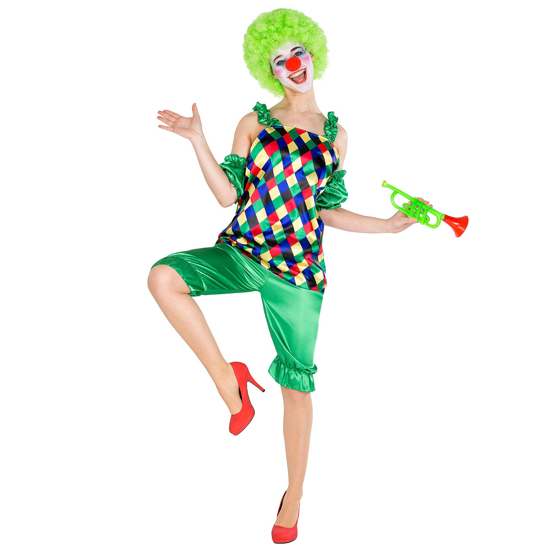 tectake® Frauenkostüm Clown Auguste