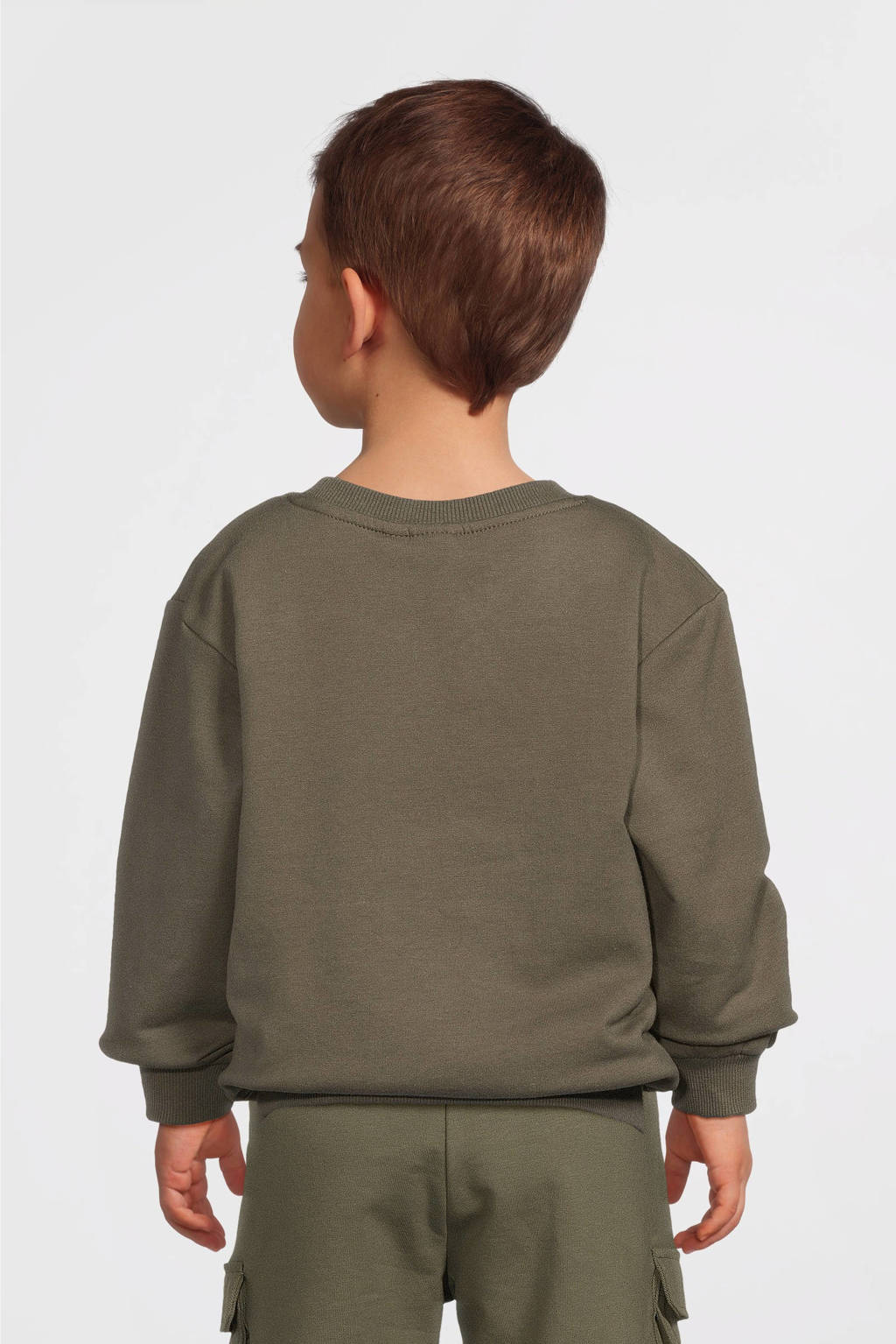NAME IT sweater NMMNICE met printopdruk groen