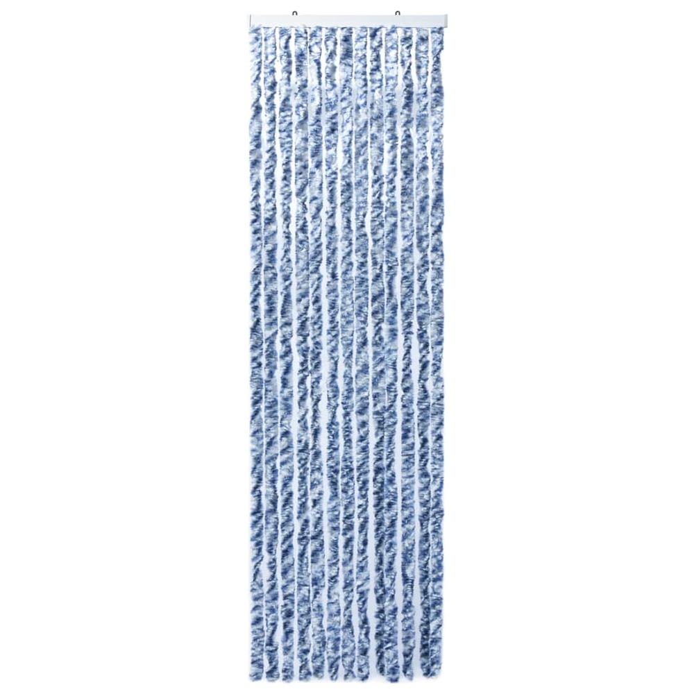 Moustiquaire bleu et blanc 56x200 cm chenille