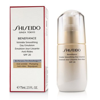 Shiseido Benefiance Emulsão de dia suavizante de rugas FPS 20  75ml/2.5oz
