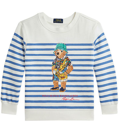 Polo Ralph Lauren Sweatshirt - Blau/Weiß Gestreift m. Kuscheltie