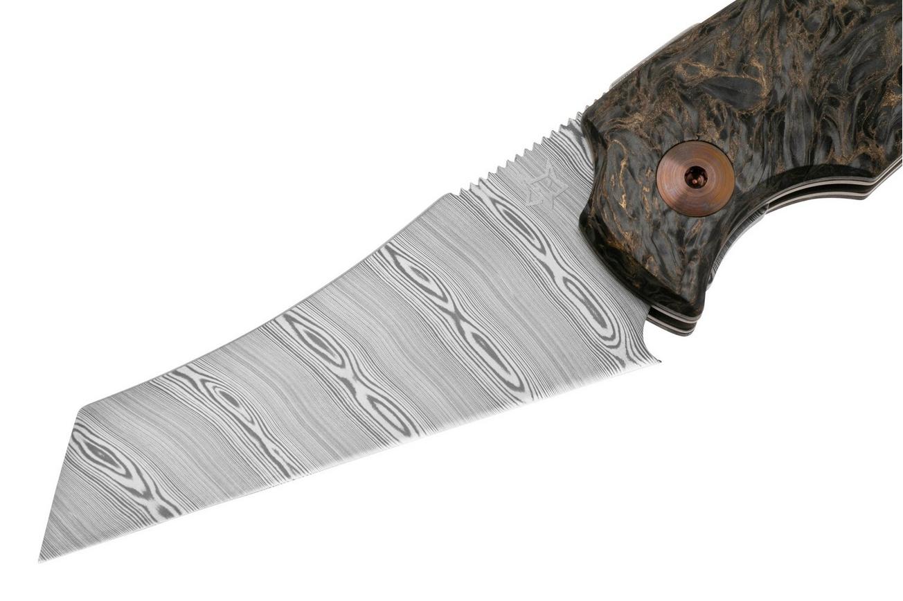 Fox Knives Virtus FX-541 DMG, Damasteel Carbon Fiber sigaarmes