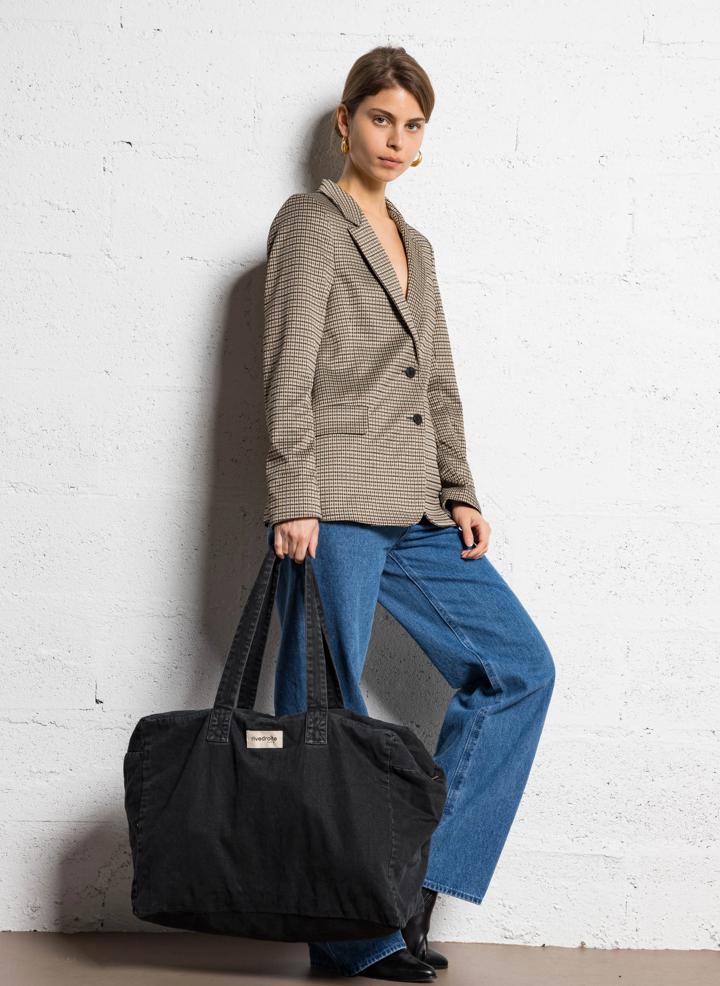 ELZEVIR - Sac week-end en coton | Noir