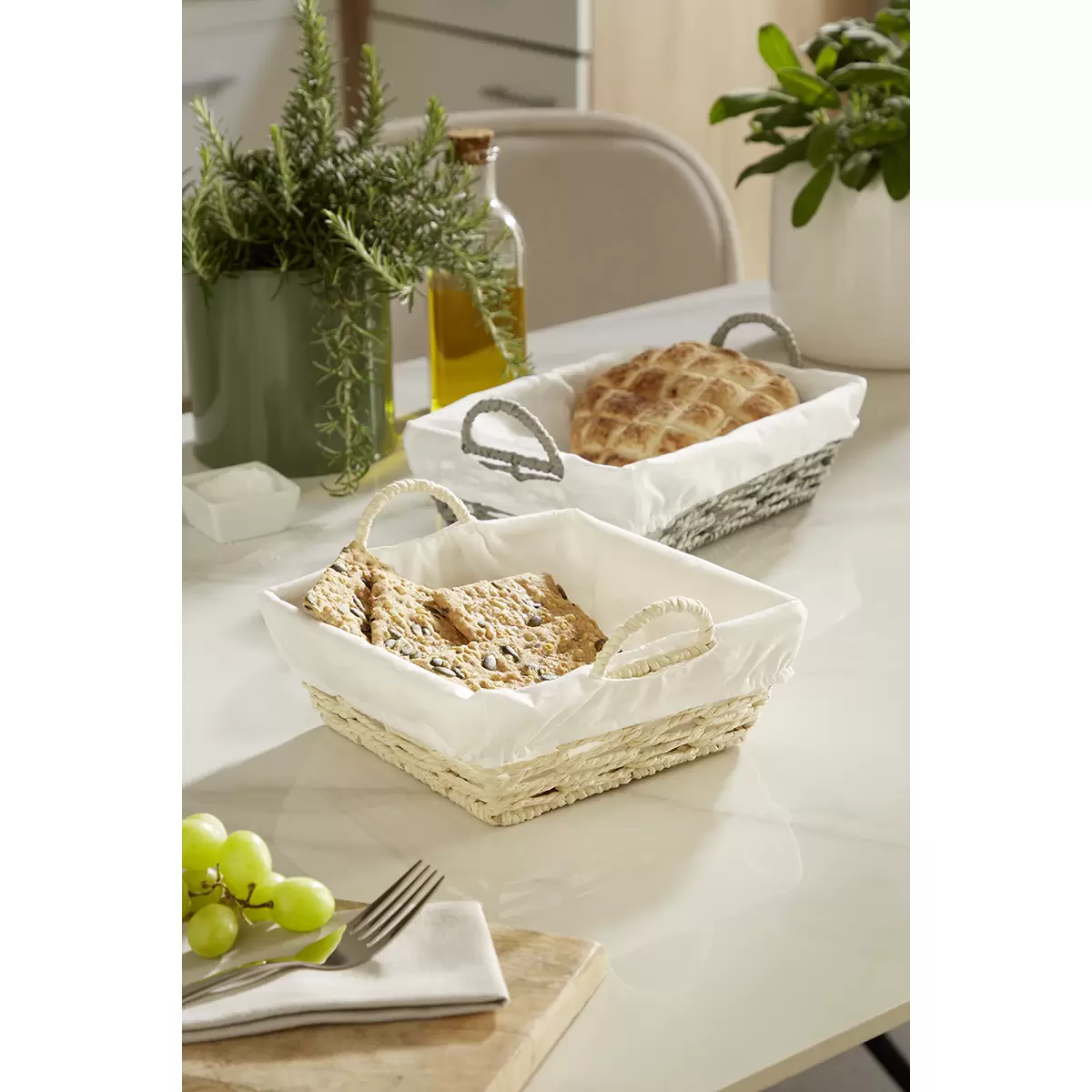 Brotkorb Luca Bessoni beige,grau