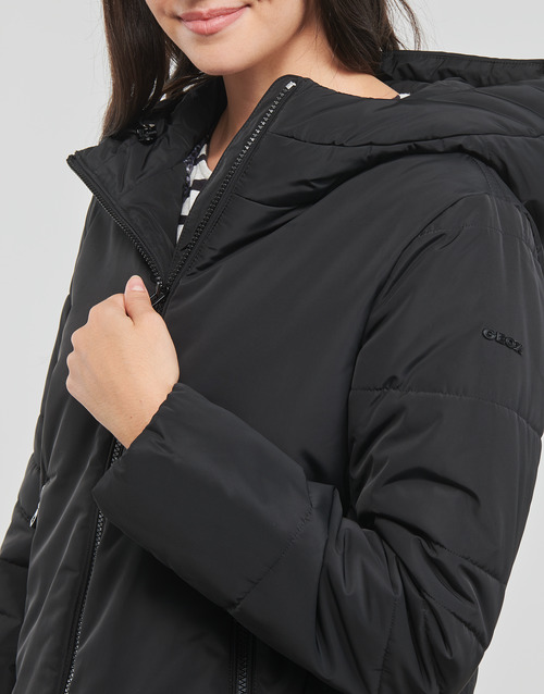 Geox - W MYRIA LONG COAT - Noir
