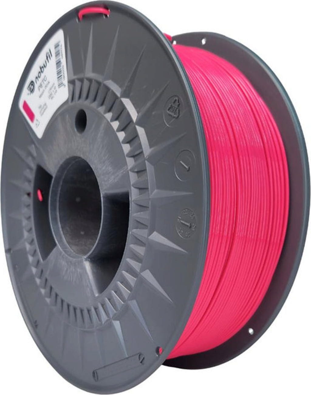 Nobufil  PETG Neon Pink, 1,75 mm / 1000 g    Leicht zu druckendes PETG Filament aus recyceltem Kunststoffabfall