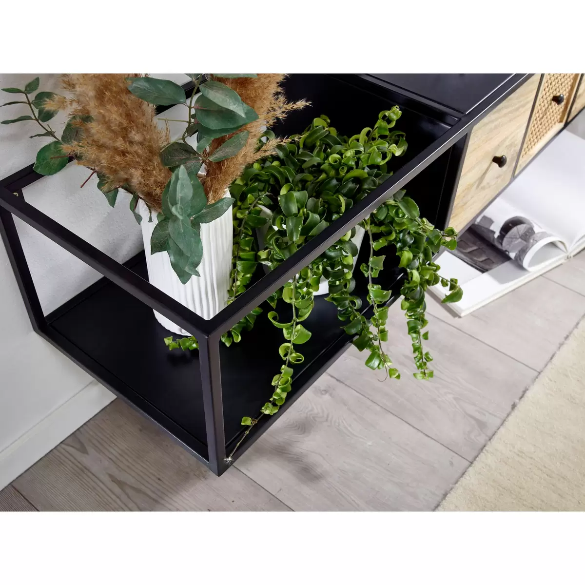 Lowboard Louanco braun,schwarz