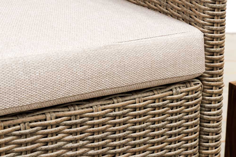 Outdoor Garten-Lounge MONACO 190cm natur Polyrattan Sitzecke inkl. Kissen wetterfest