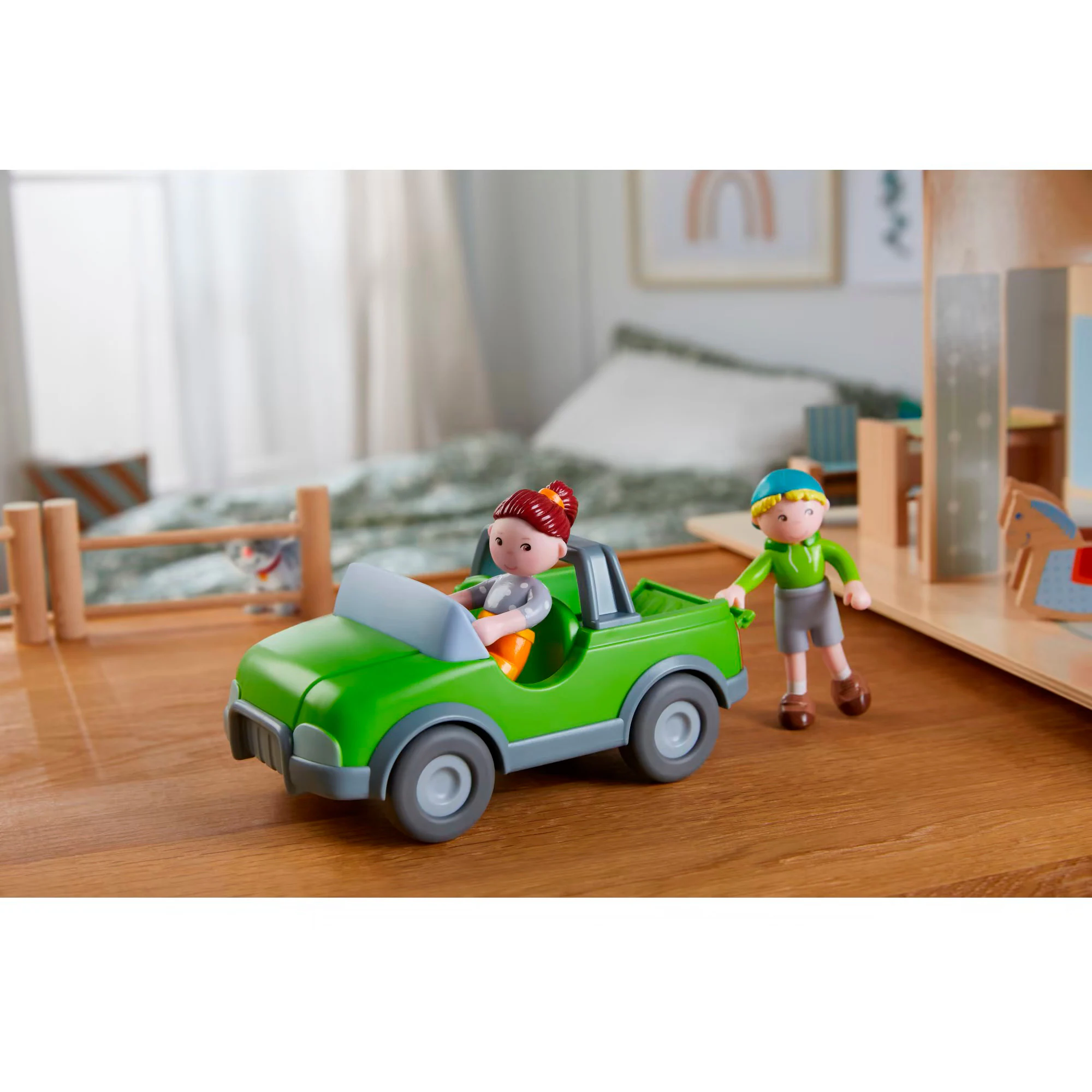 HABA Spielfahrzeug Little Friends - Spielset Draußen unterwegs
