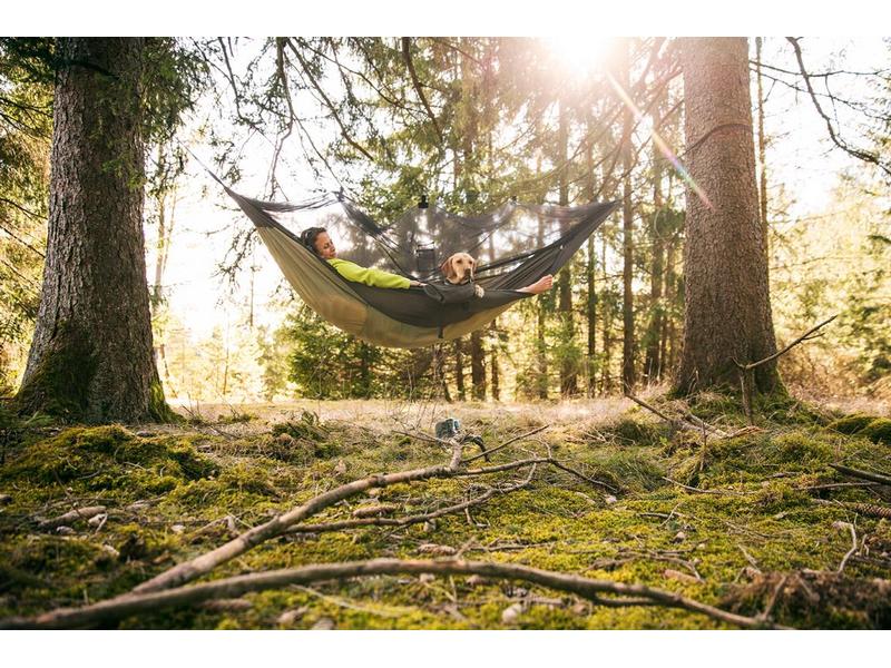 AMAZONAS Hängematte Hammock Moskito-Traveller Thermo XXL Hängematte mit Moskitonetz