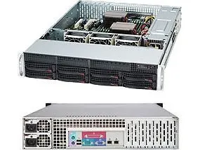 Supermicro SC825 TQC-R1K03LPB - Rack-monterbar 2U - forstærket forlænger ATX - SATA/SAS - hot-swap 1000 Watt - sort