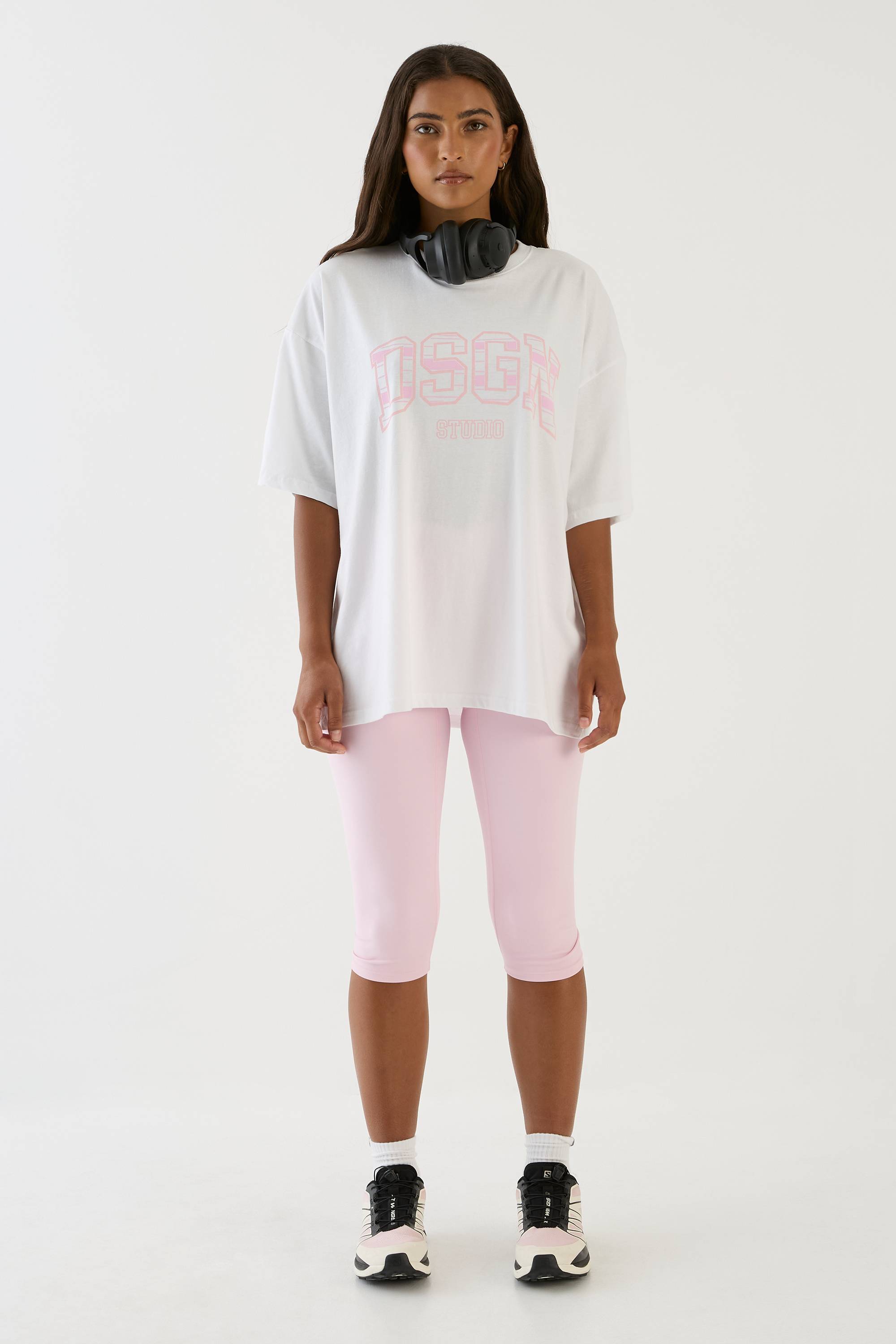 T-shirt Oversize À Imprimé Rayures Universitaires Dsgn Studio