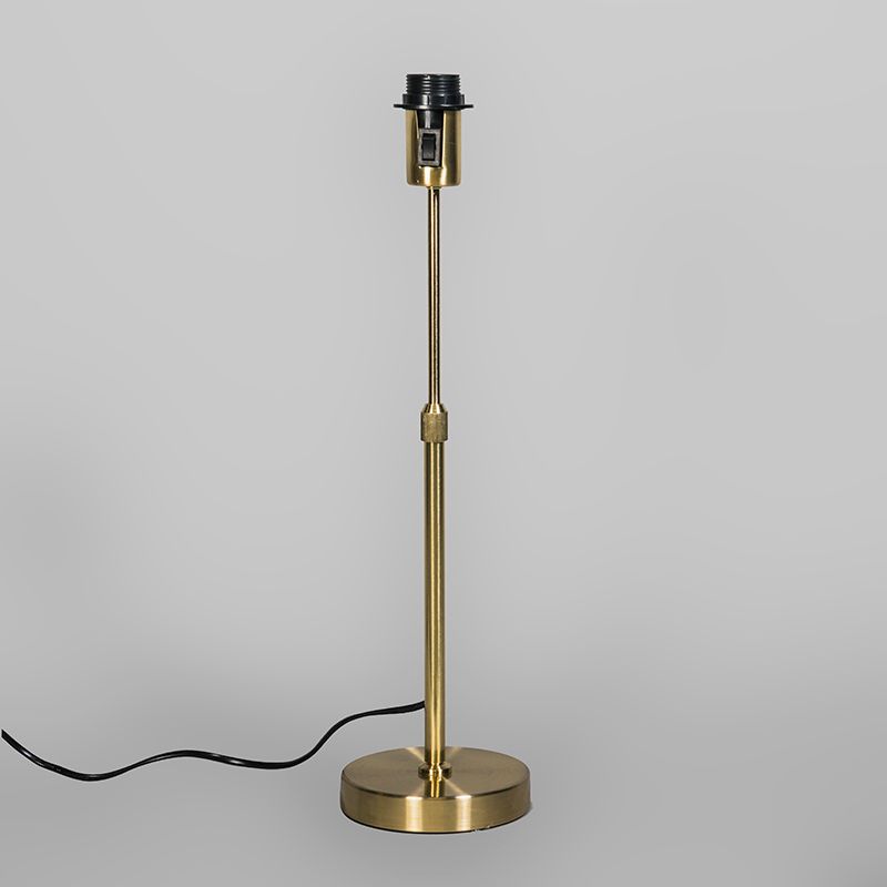 Tafellamp goud/messing met kap wit 25 cm verstelbaar - Parte
