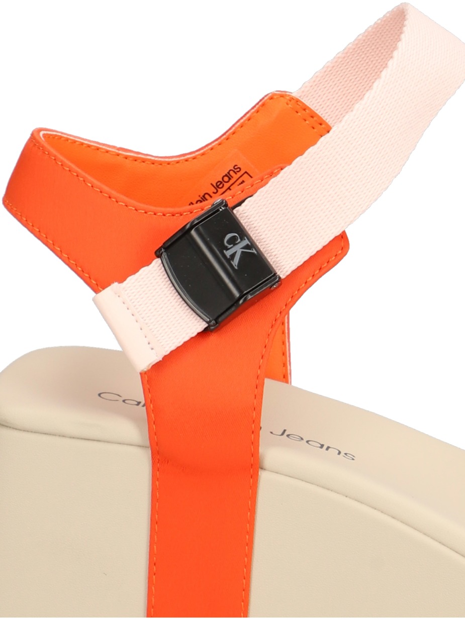 WEDGE BLOCK SANDAL SATIN/HW