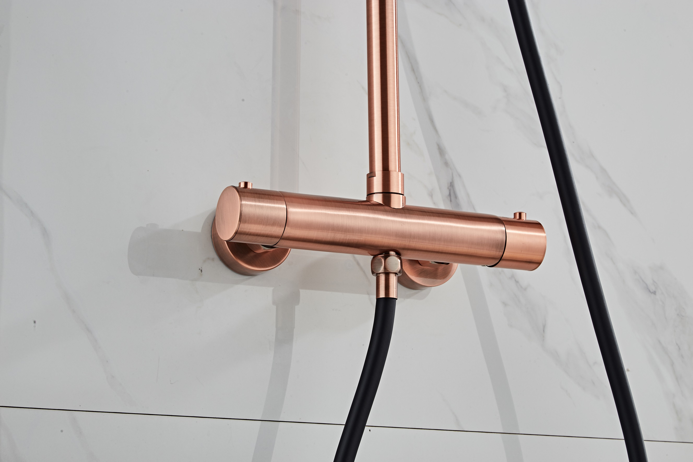 Saniclear Copper Pro opbouw regendouche 20cm hoofddouche zwart koper