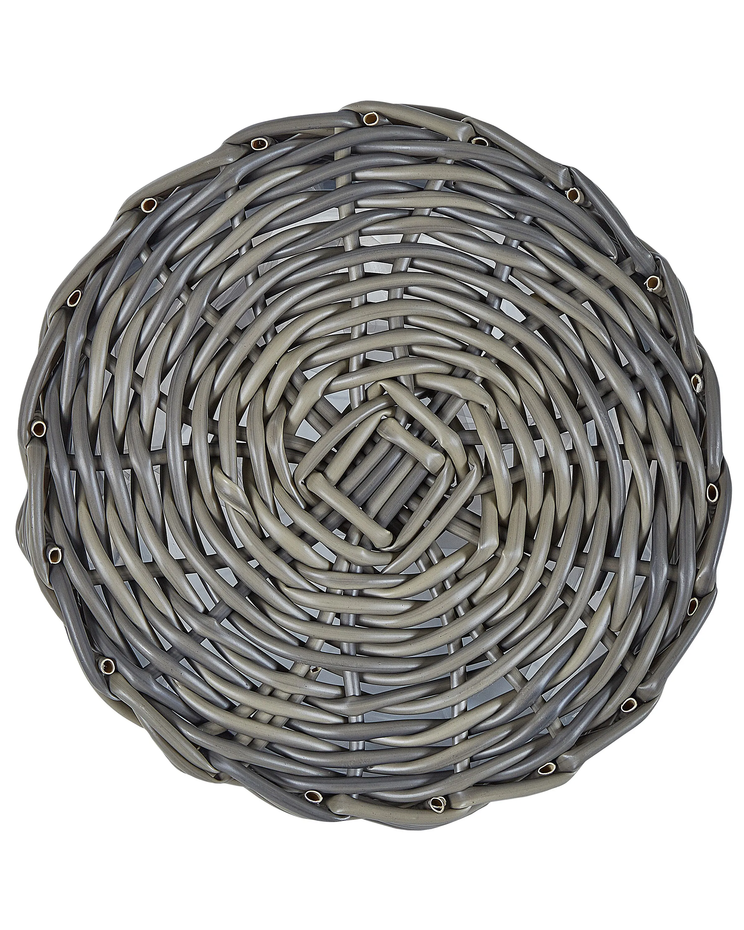 Set van 3 bloempotten NIKITI PE rotan 29/35/40 cm Taupe