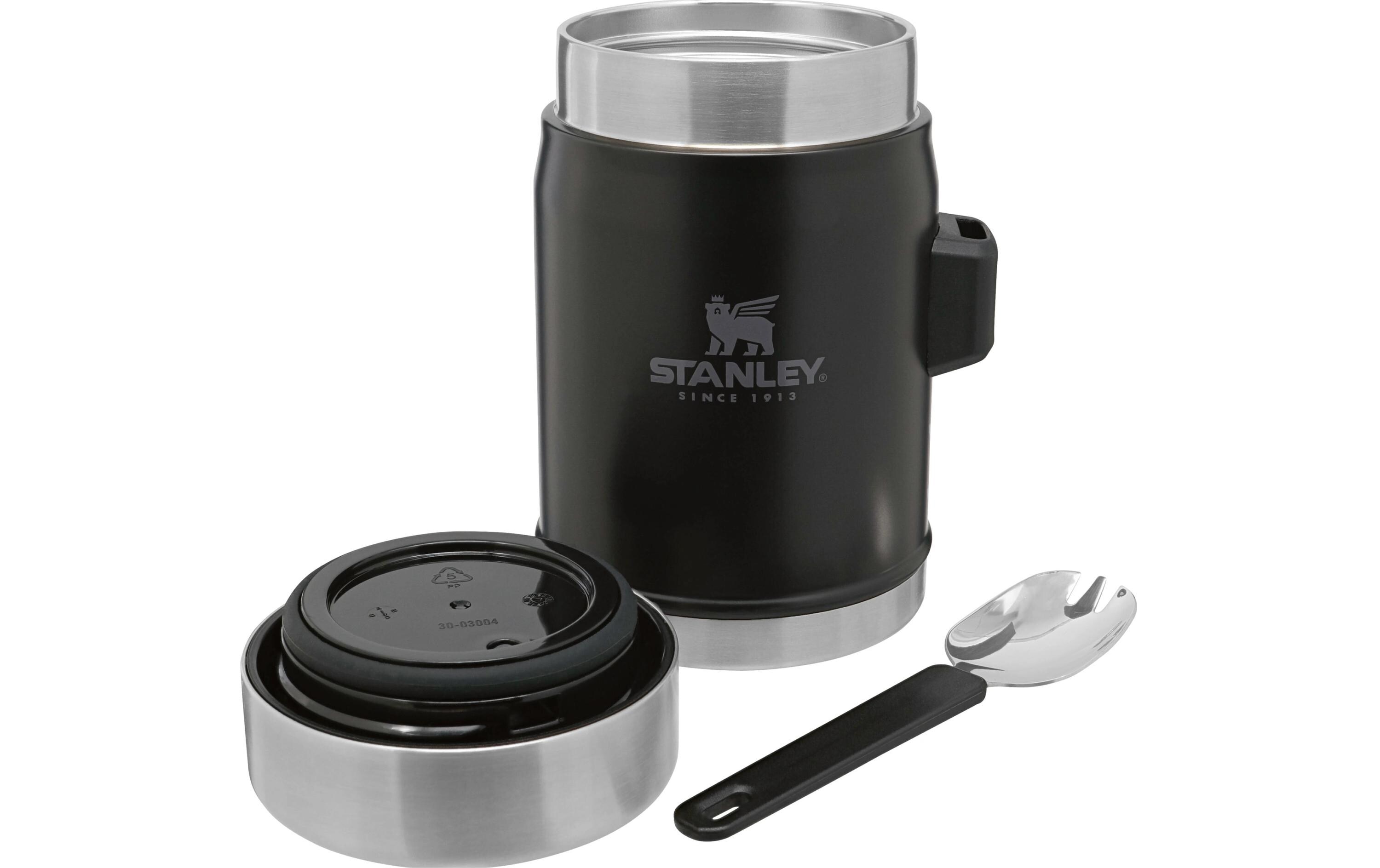 Thermo-Foodbehälter Legendary Food Jar + Spork 0.4 l, BlackEssenbehälter mit Göffel