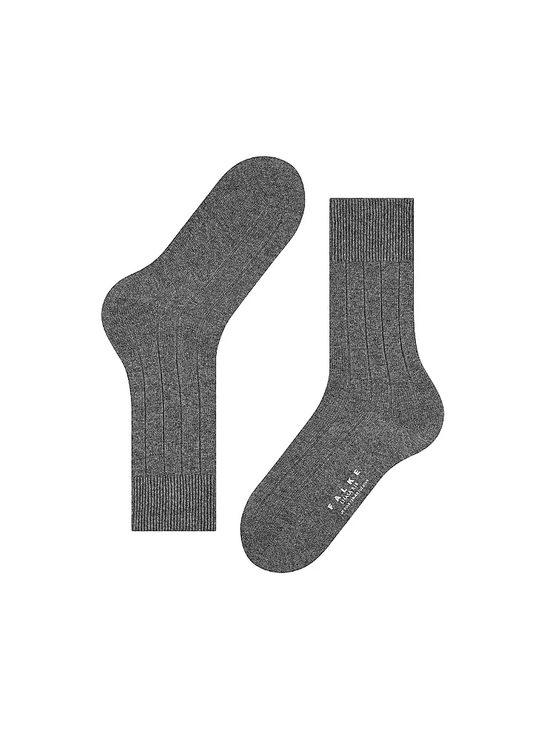 FALKE Socken LHASA RIB light grey melange hellgrau