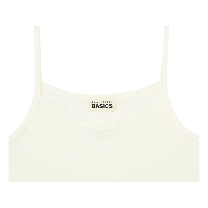 SMALLABLE BASICS Robe Côtelée Coton Bio | Blanc cassé