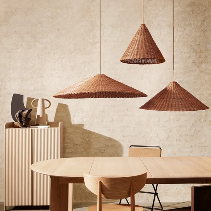 Ferm Living - Dou Rattan Lampenschirm, Ø 45 cm, natur