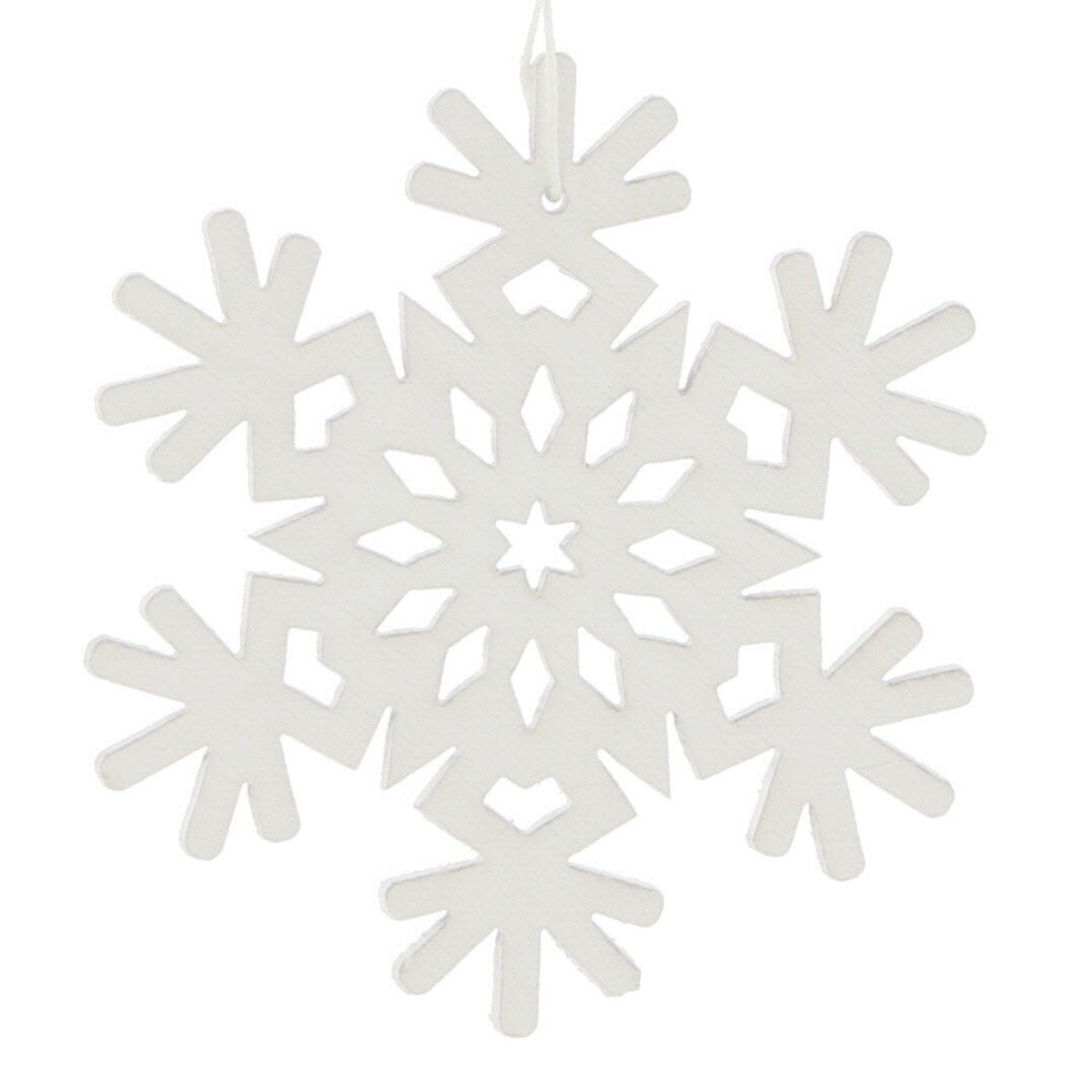 FRANK FLECHTWAREN | Sneeuwvlokhangers, set van 18, Ø 7 cm, HOUT