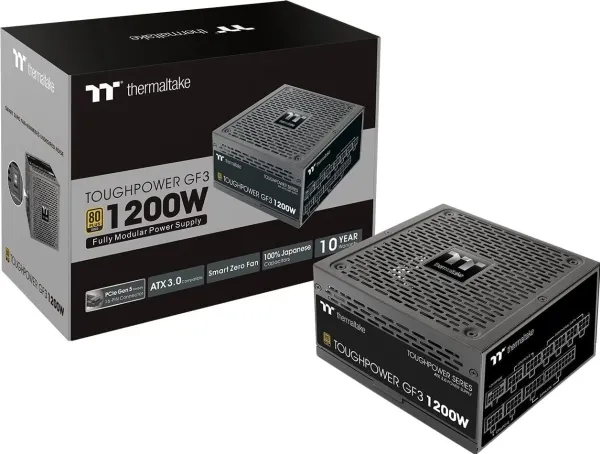 Thermaltake ToughPower GF3 - Strømforsyning (intern) - 80 PLUS Gold - aktiv PFC