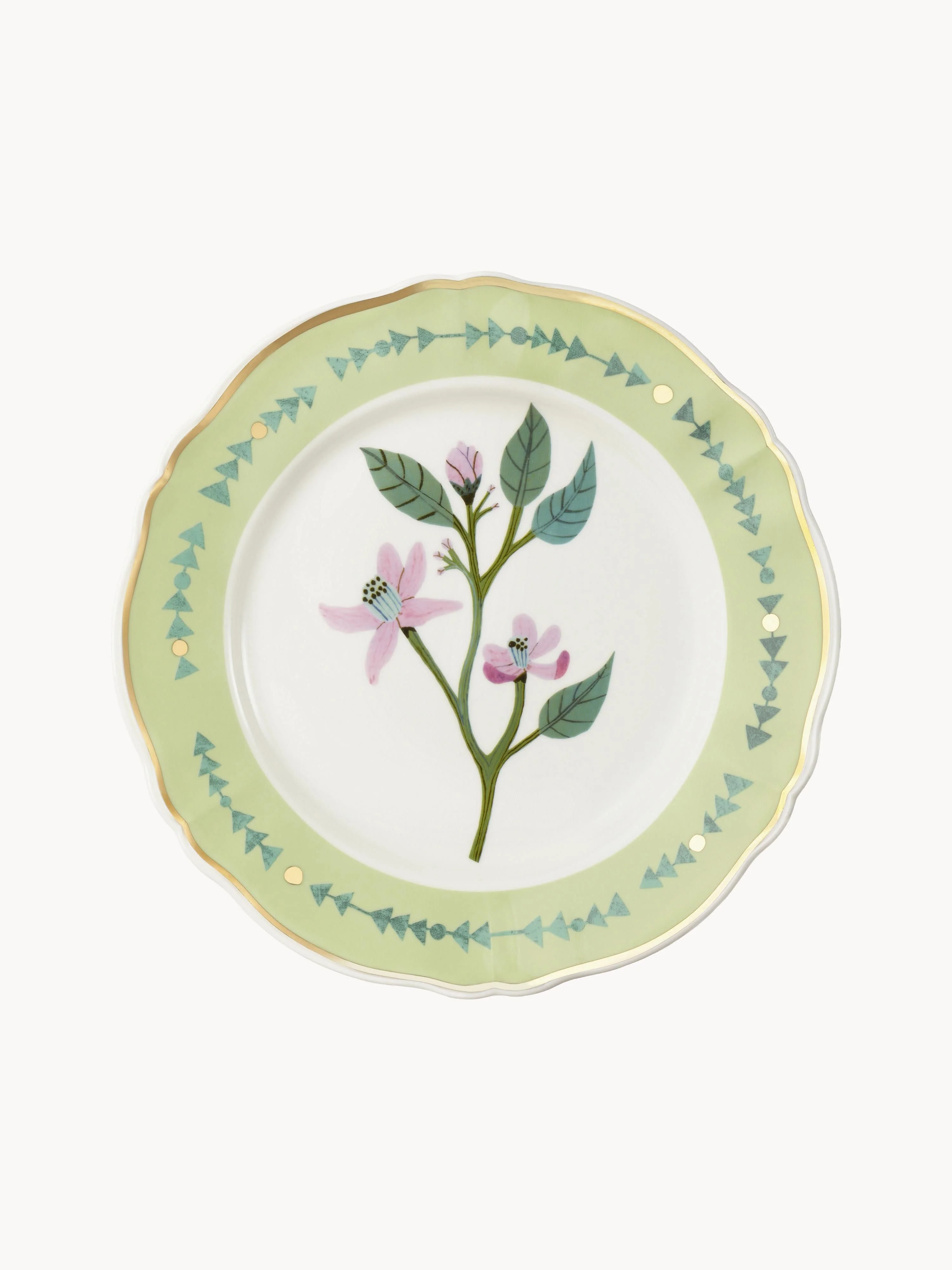 Handgemaakt dinerbord Botanica van porselein