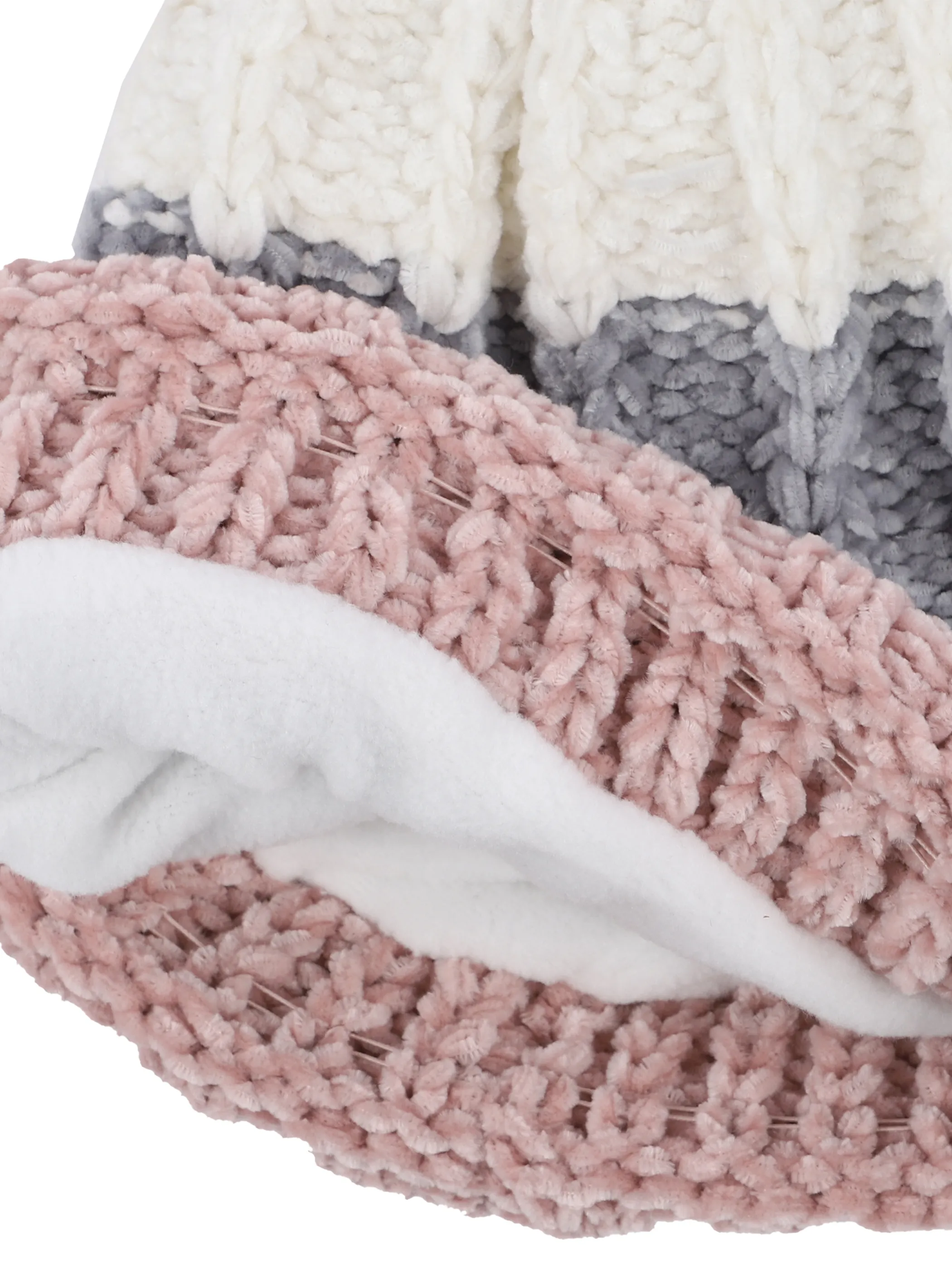 Mädchen Strickmütze mit Bommel
