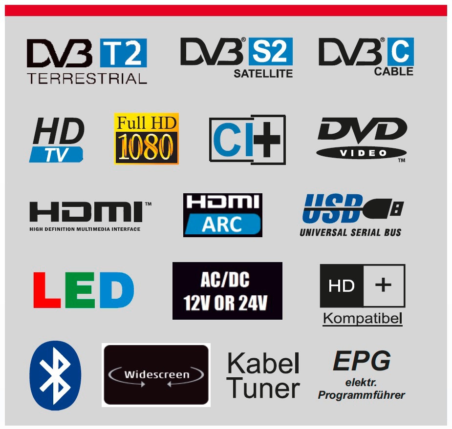 Reflexion Smart LED-Smart TV 32 Zoll (webOS) inkl. DVD-Player, DVB-S2/C/T2 HD Tuner LDDX32iBT