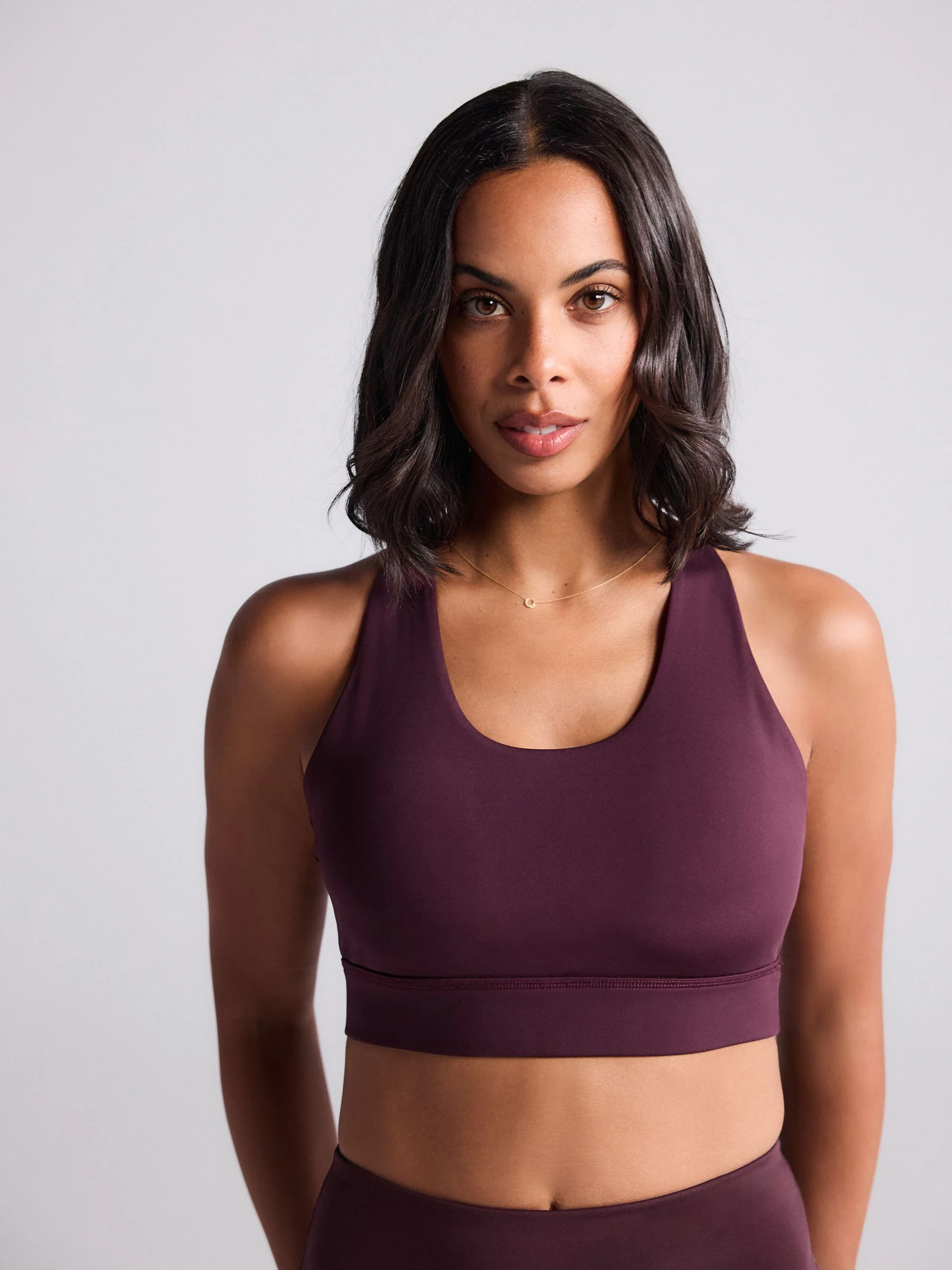 Bordeauxrood - Active Cross Back Sports Bra