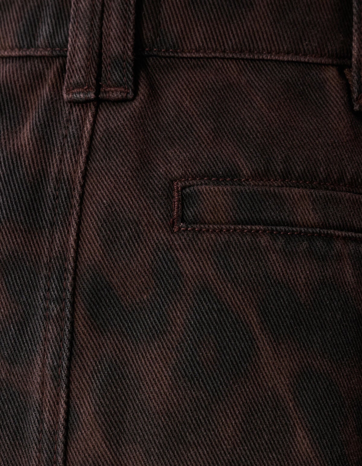 Twill Leopard Print Rok Bruin