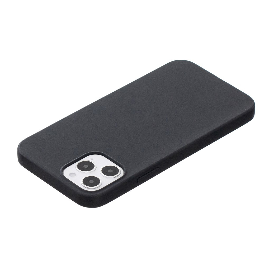 iPhone 12 / iPhone 12 Pro Gummi Case Hülle Matt - Schwarz
