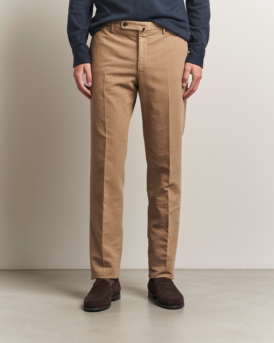 Incotex Regular Fit Cotton Stretch Chinos Beige