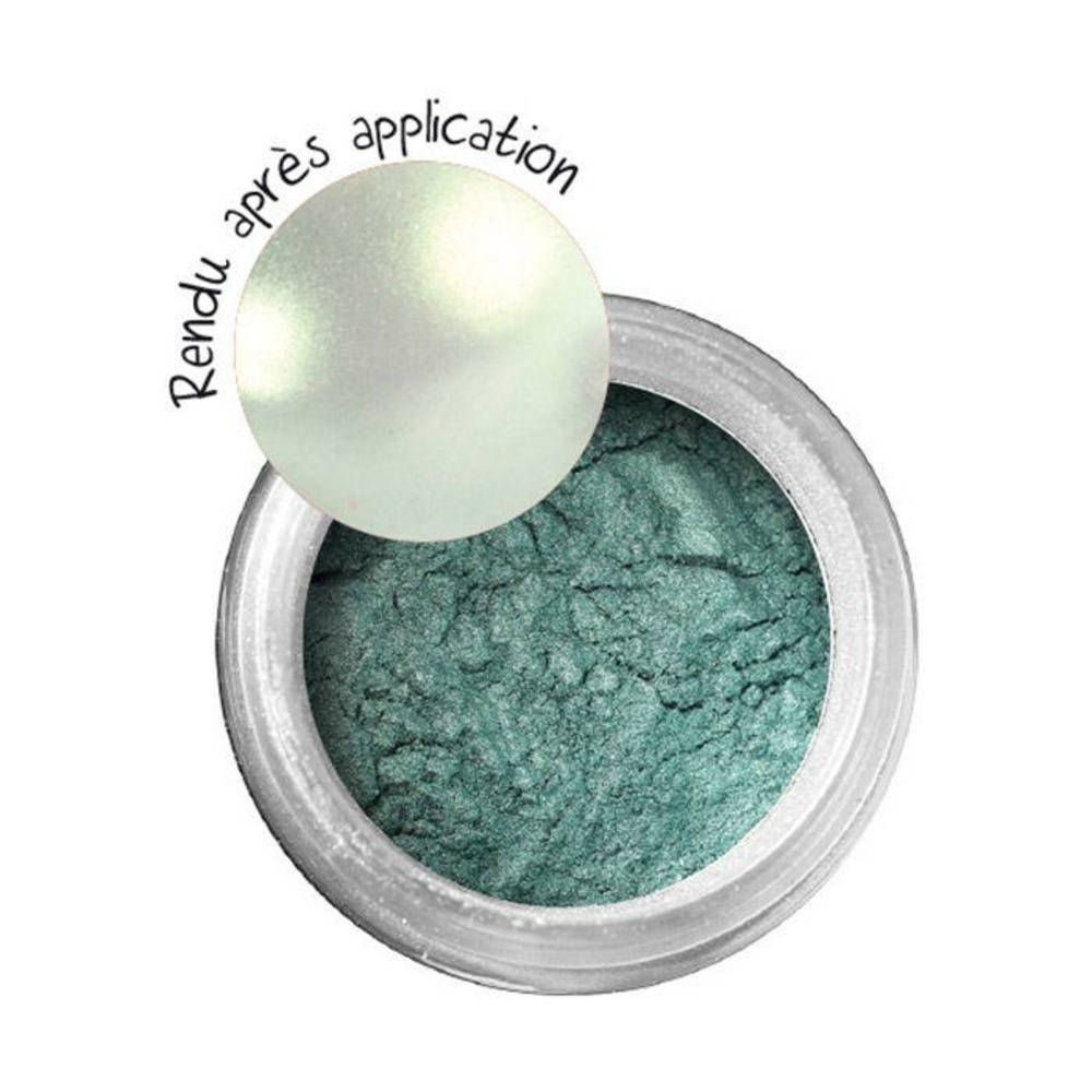 Poudre effet métallique pour pâte polymère - vert emeraude