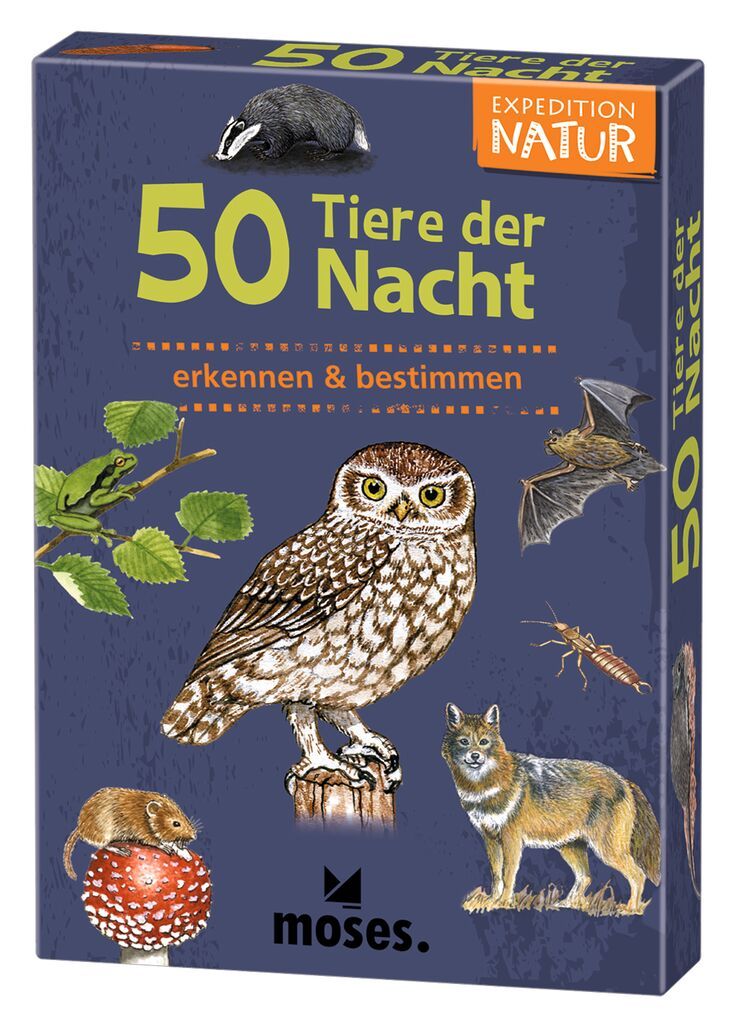Kartenset EXPEDITION NATUR - 50 TIERE DER NACHT