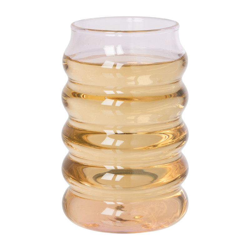 Drinkglas bubbel - roze - ø8x13 cm