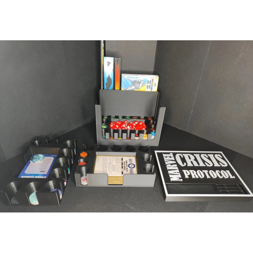Rangement Marvel Crisis Protocol - Noir et Blanc