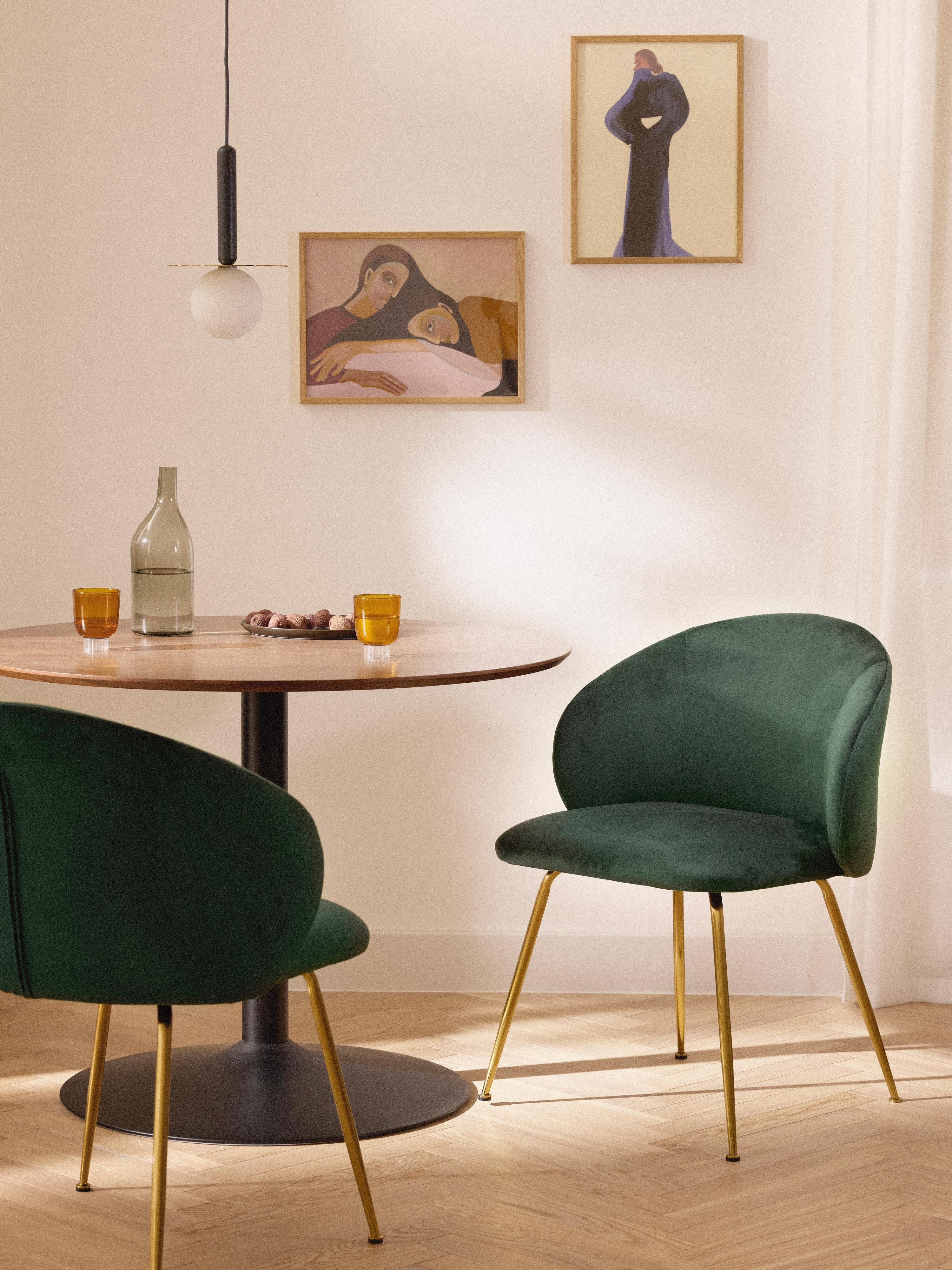 Fluwelen stoelen Luisa, 2 stuks
