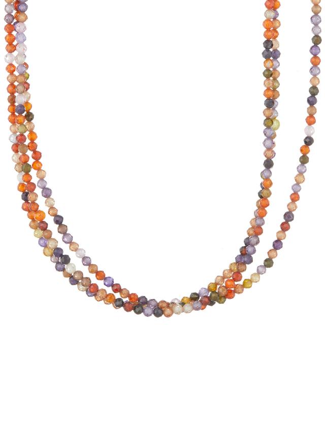 Star-Collier, Zirkonia, 3-reihig