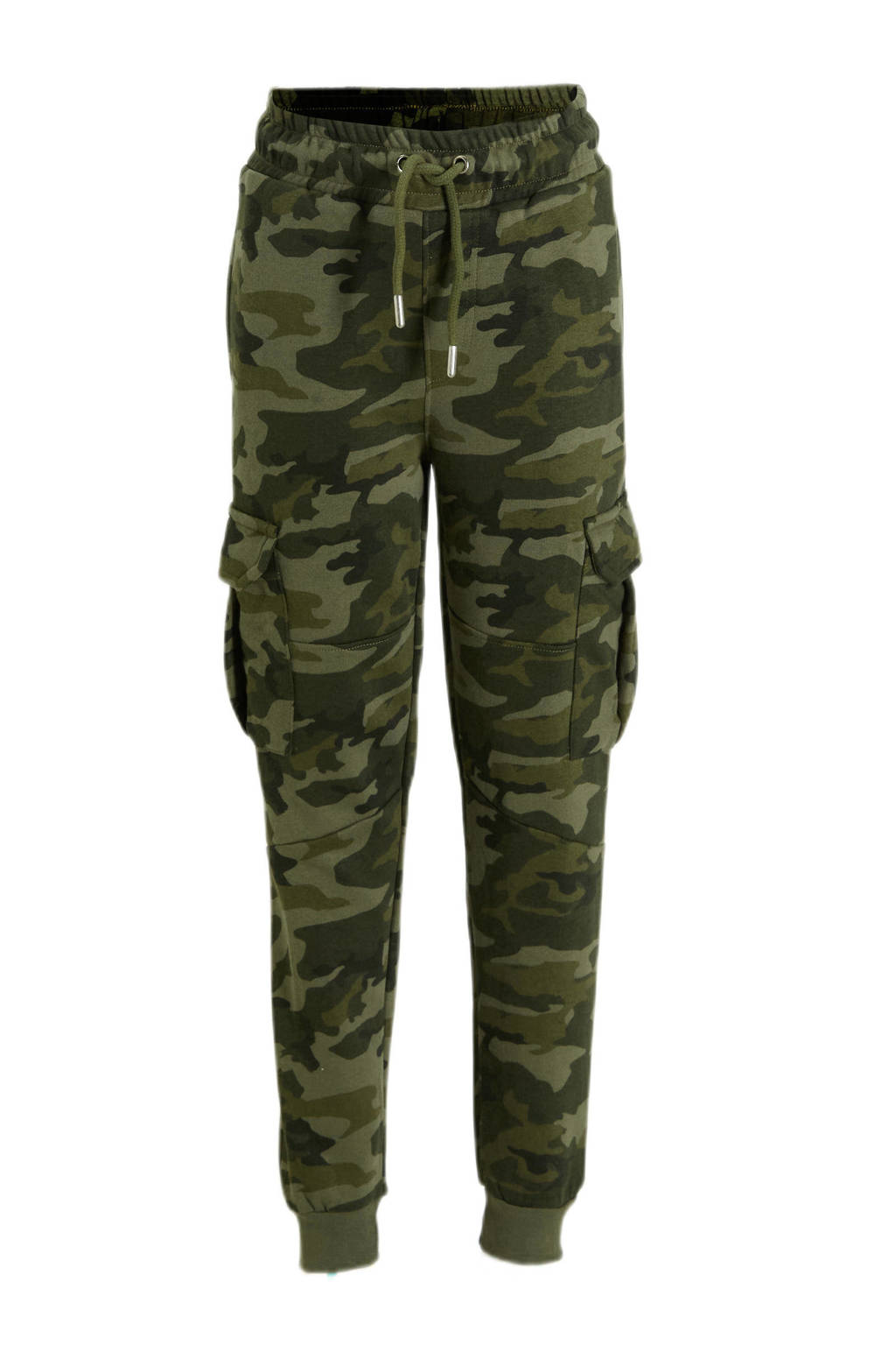 anytime cargo joggingbroek camo print khaki