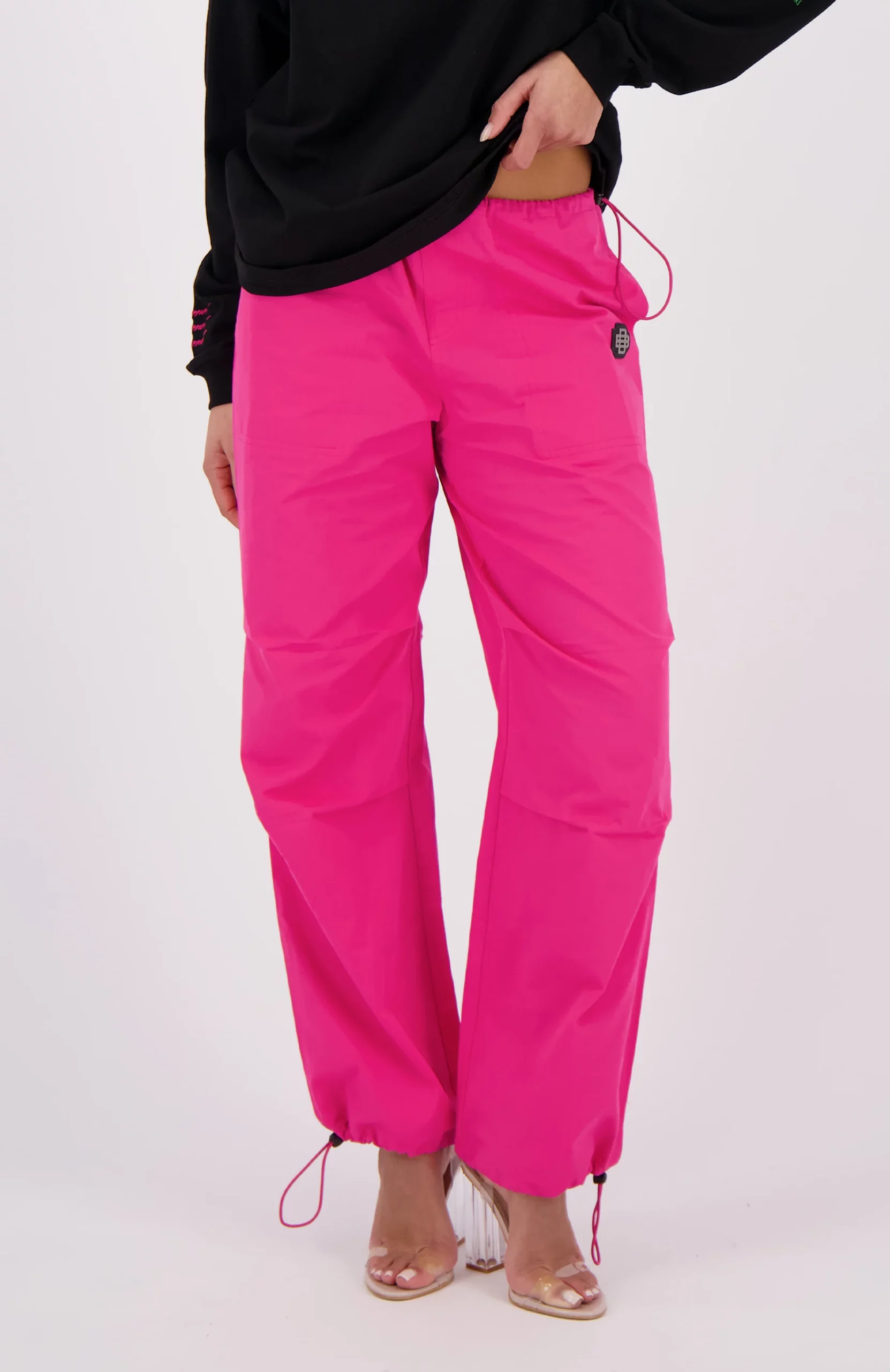 Black Bananas Parachute Broek Dames Roze