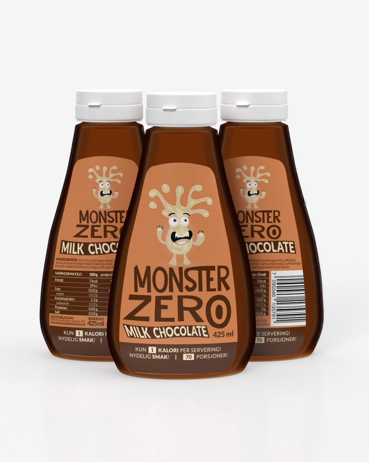 Monster Zero Calorie Syrup - Melkesjokolade 3x425ml