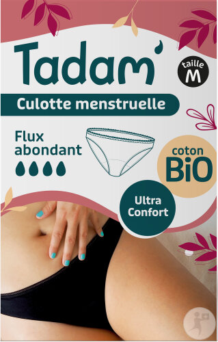 Tadam Culotte Menstruelle Écologique Lavable Flux Abondant Taille M Pièce 1