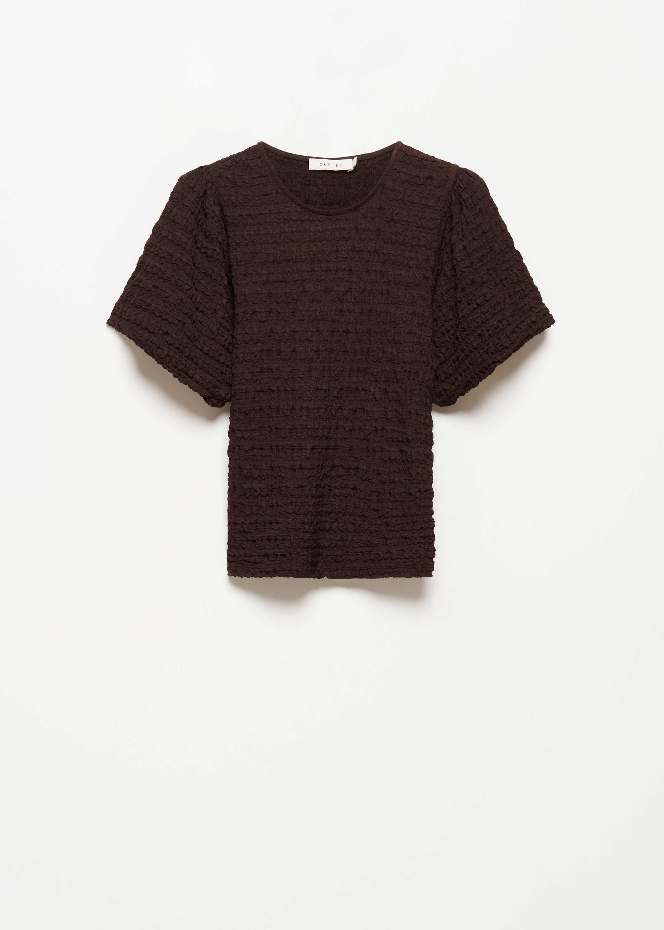 T-shirt met bubbel structuur
