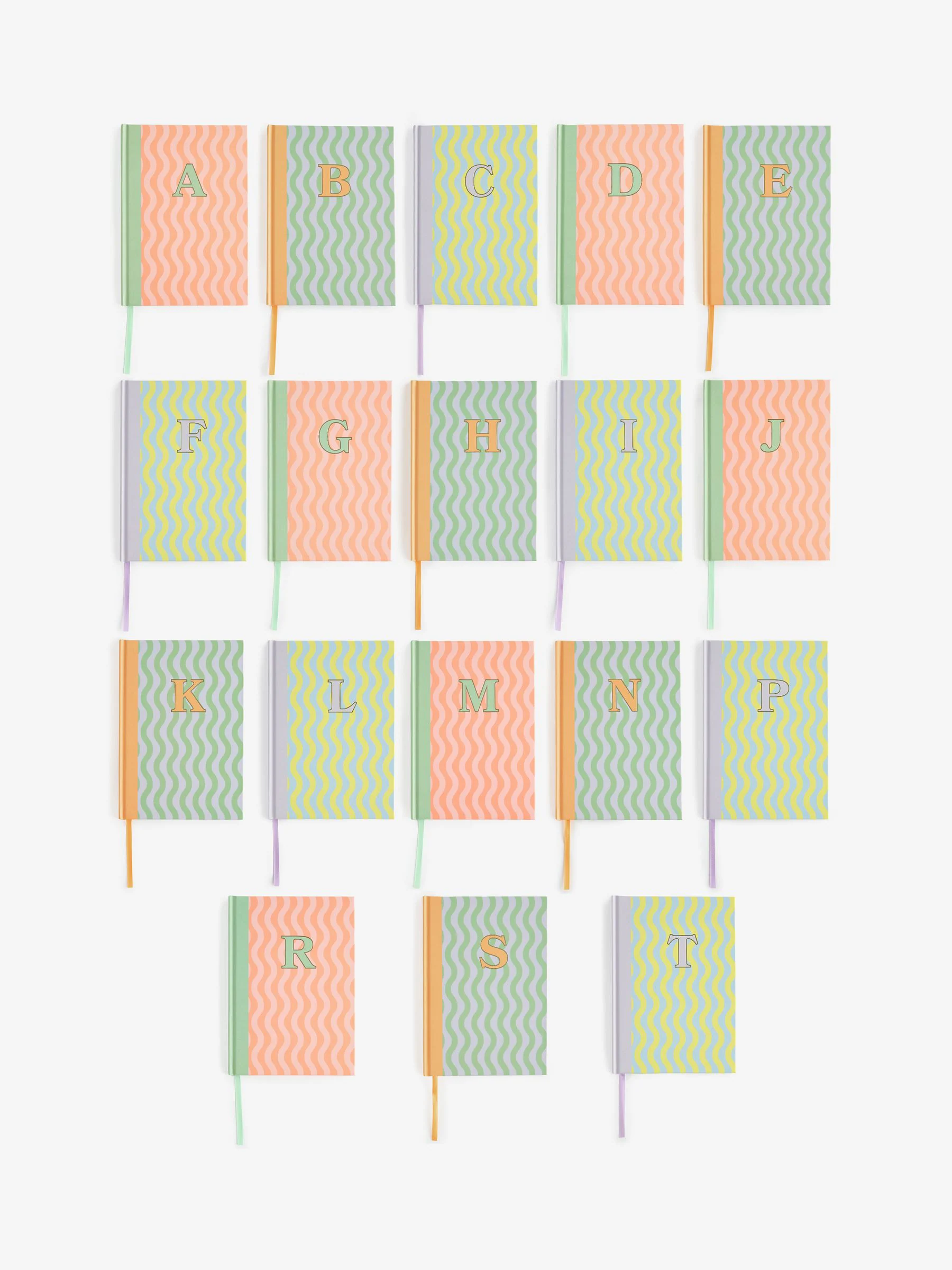 Alphabet A5 Lined Hardback Notebook