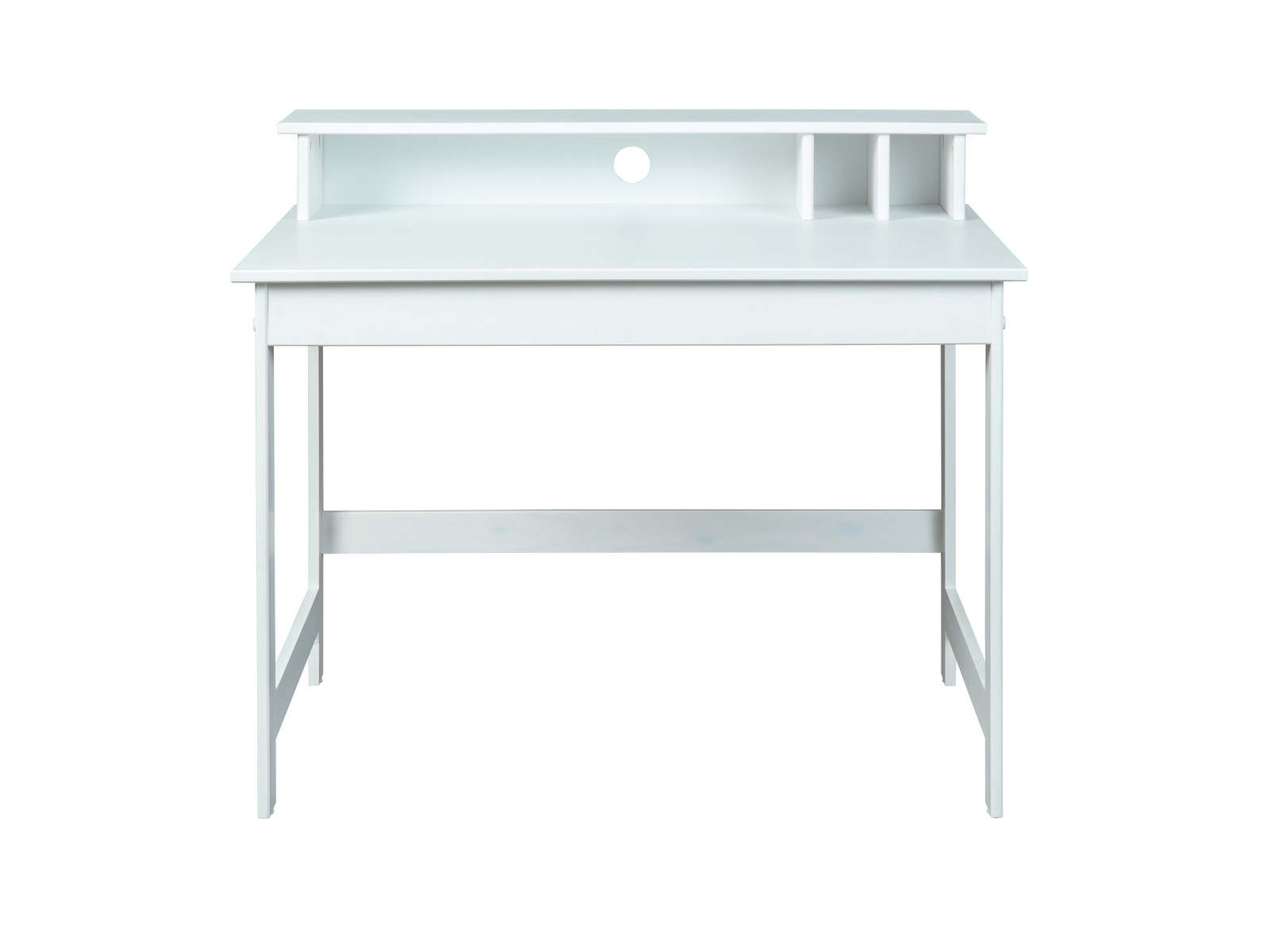 Schreibtisch HILDA - weiß - Kiefer Massivholz - 110 cm