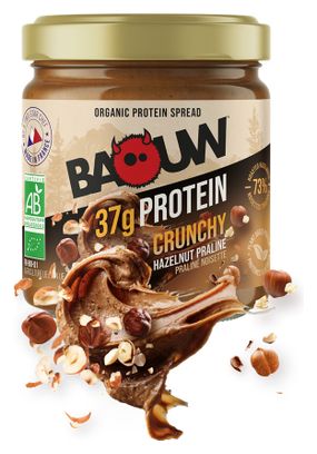 Pâte à tartiner protéinée Baouw Bio Crunchy Praliné/Noisette - 200g