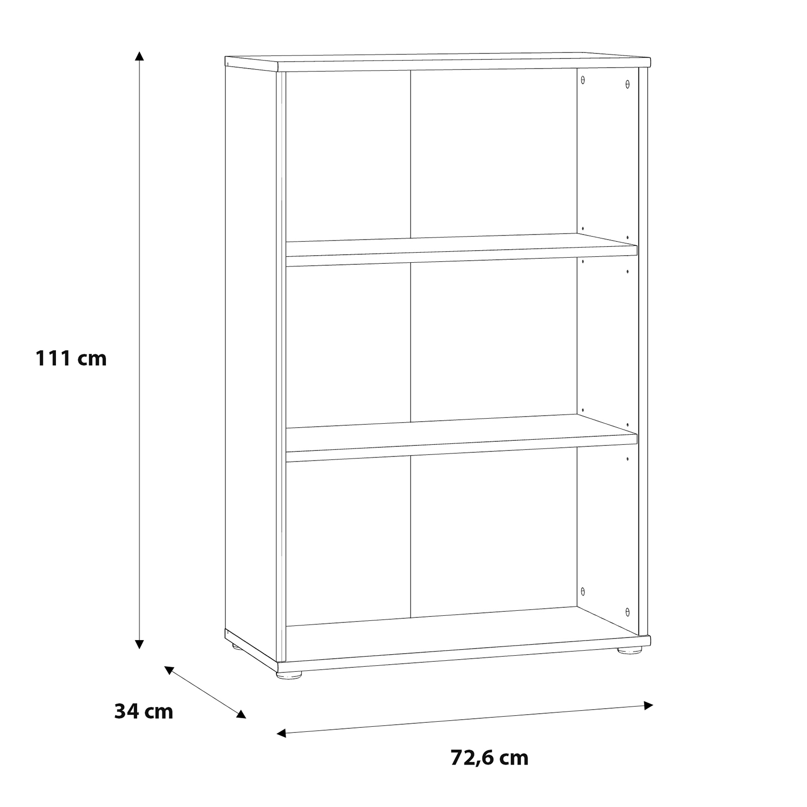 Standregal - Old Wood Vintage - 73x111 cm